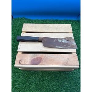Vintage Heavy Duty Hog Splitter Meat Cleaver- Carbon Steel Antique Butcher Knife